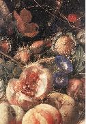 HEEM, Cornelis de Still-Life with Flowers and Fruit (detail) sg painting